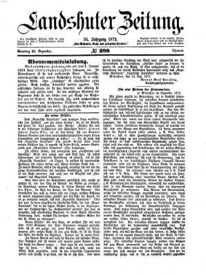 Landshuter Zeitung Samstag 21. Dezember 1872