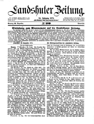 Landshuter Zeitung Sonntag 22. Dezember 1872