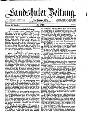 Landshuter Zeitung Sonntag 29. Dezember 1872