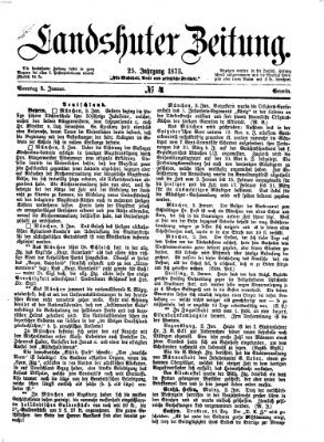 Landshuter Zeitung Sonntag 5. Januar 1873