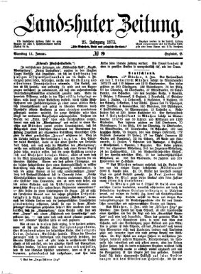 Landshuter Zeitung Samstag 11. Januar 1873