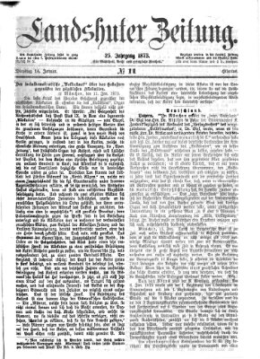 Landshuter Zeitung Dienstag 14. Januar 1873