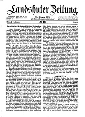 Landshuter Zeitung Mittwoch 15. Januar 1873