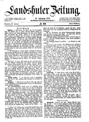 Landshuter Zeitung Samstag 25. Januar 1873