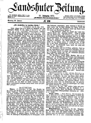 Landshuter Zeitung Sonntag 26. Januar 1873