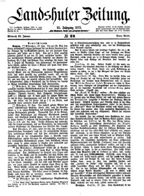 Landshuter Zeitung Mittwoch 29. Januar 1873