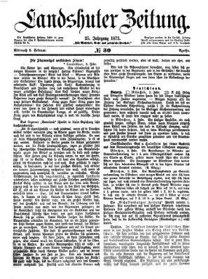 Landshuter Zeitung Mittwoch 5. Februar 1873