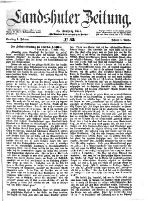 Landshuter Zeitung Samstag 8. Februar 1873