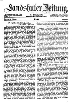 Landshuter Zeitung Dienstag 11. Februar 1873