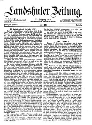 Landshuter Zeitung Freitag 14. Februar 1873