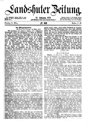 Landshuter Zeitung Dienstag 11. März 1873