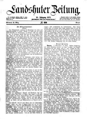 Landshuter Zeitung Mittwoch 12. März 1873