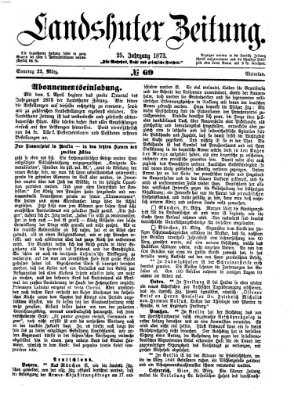 Landshuter Zeitung Sonntag 23. März 1873