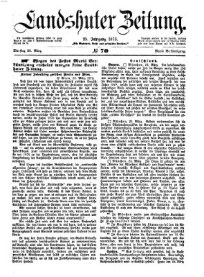 Landshuter Zeitung Dienstag 25. März 1873