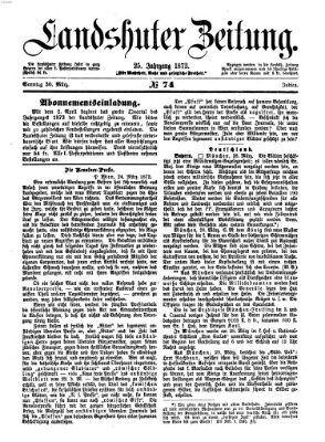 Landshuter Zeitung Sonntag 30. März 1873