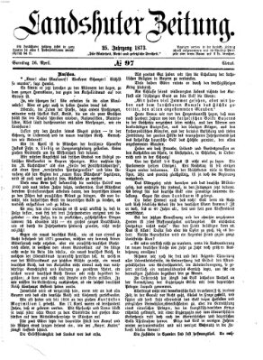 Landshuter Zeitung Samstag 26. April 1873