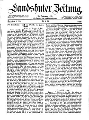 Landshuter Zeitung Donnerstag 15. Mai 1873