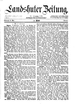 Landshuter Zeitung Mittwoch 28. Mai 1873