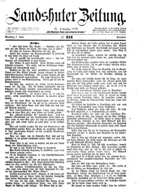 Landshuter Zeitung Samstag 7. Juni 1873