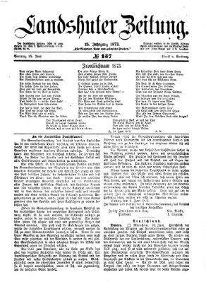 Landshuter Zeitung Sonntag 15. Juni 1873