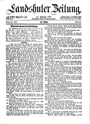 Landshuter Zeitung Freitag 20. Juni 1873