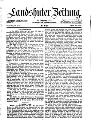 Landshuter Zeitung Donnerstag 26. Juni 1873