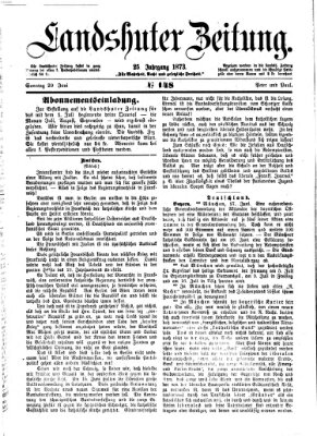 Landshuter Zeitung Sonntag 29. Juni 1873