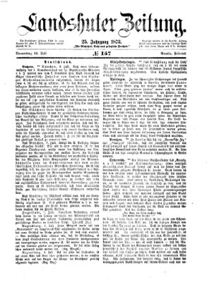 Landshuter Zeitung Donnerstag 10. Juli 1873