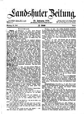 Landshuter Zeitung Sonntag 13. Juli 1873