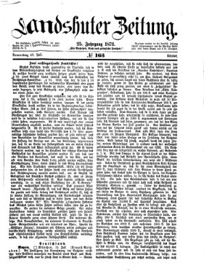 Landshuter Zeitung Donnerstag 17. Juli 1873