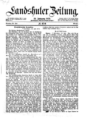 Landshuter Zeitung Dienstag 29. Juli 1873