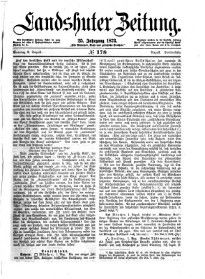 Landshuter Zeitung Sonntag 3. August 1873