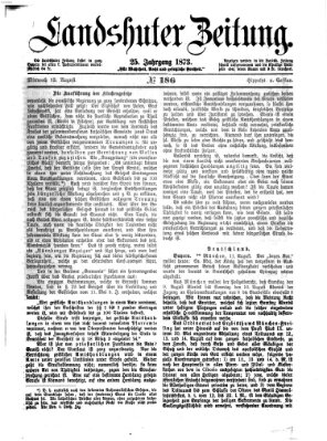 Landshuter Zeitung Mittwoch 13. August 1873