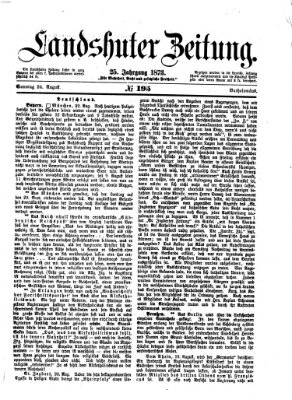 Landshuter Zeitung Sonntag 24. August 1873