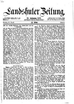 Landshuter Zeitung Dienstag 26. August 1873