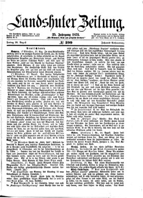 Landshuter Zeitung Freitag 29. August 1873