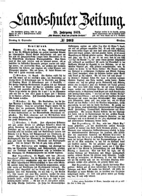 Landshuter Zeitung Dienstag 2. September 1873