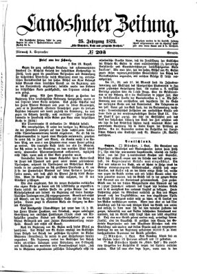 Landshuter Zeitung Mittwoch 3. September 1873