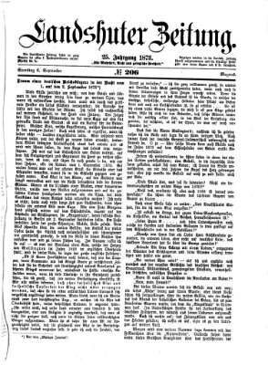 Landshuter Zeitung Samstag 6. September 1873