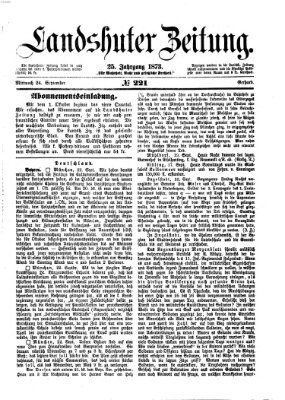 Landshuter Zeitung Mittwoch 24. September 1873