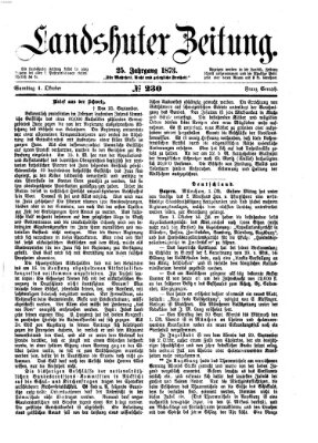 Landshuter Zeitung Samstag 4. Oktober 1873