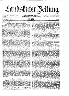 Landshuter Zeitung Samstag 11. Oktober 1873