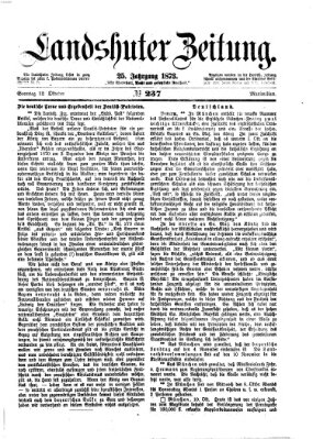 Landshuter Zeitung Sonntag 12. Oktober 1873