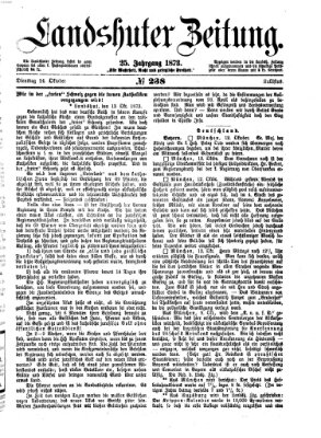 Landshuter Zeitung Dienstag 14. Oktober 1873