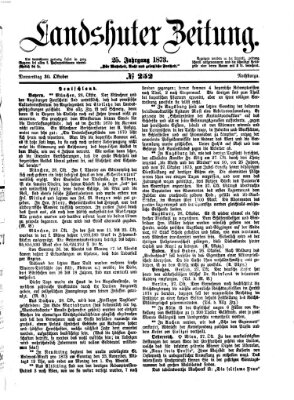 Landshuter Zeitung Donnerstag 30. Oktober 1873