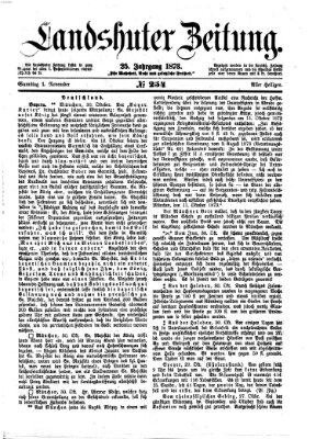 Landshuter Zeitung Samstag 1. November 1873