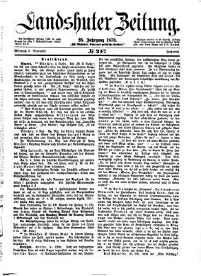 Landshuter Zeitung Mittwoch 5. November 1873