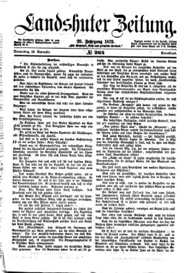 Landshuter Zeitung Donnerstag 13. November 1873