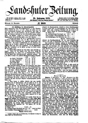 Landshuter Zeitung Mittwoch 19. November 1873