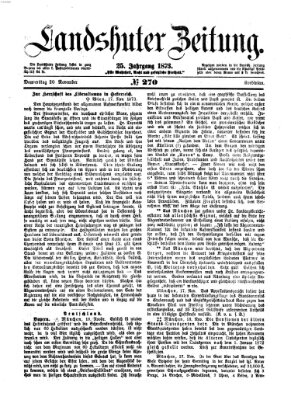 Landshuter Zeitung Donnerstag 20. November 1873